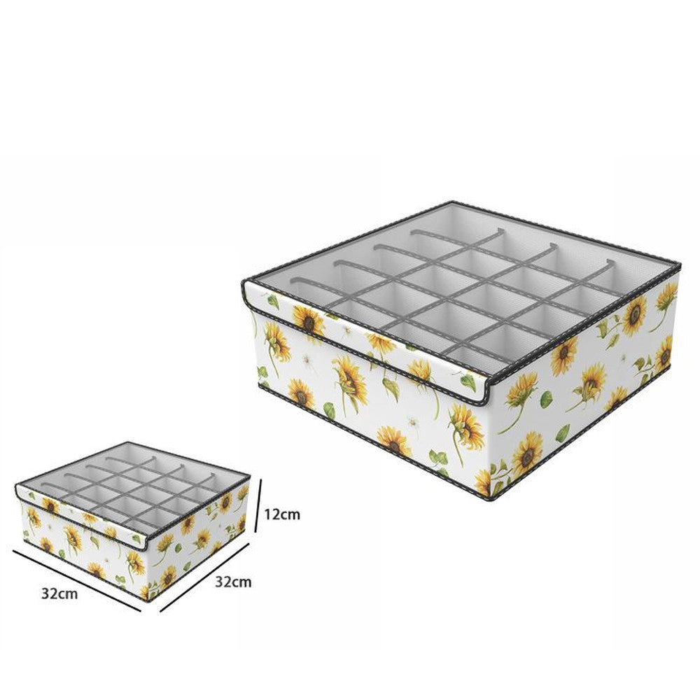 Trade Shop - Box Scatola Salvaspazio Armadio 20 Contenitori Porta Oggetti Organizer 32x32x12 -