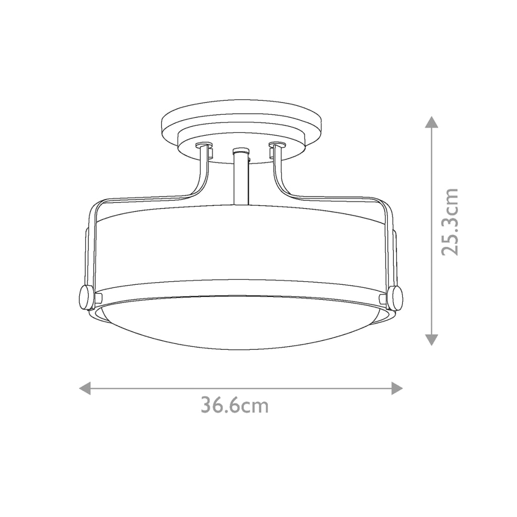 Plafoniera Harper in vetro cromo lucido 3xE27 Hinkley