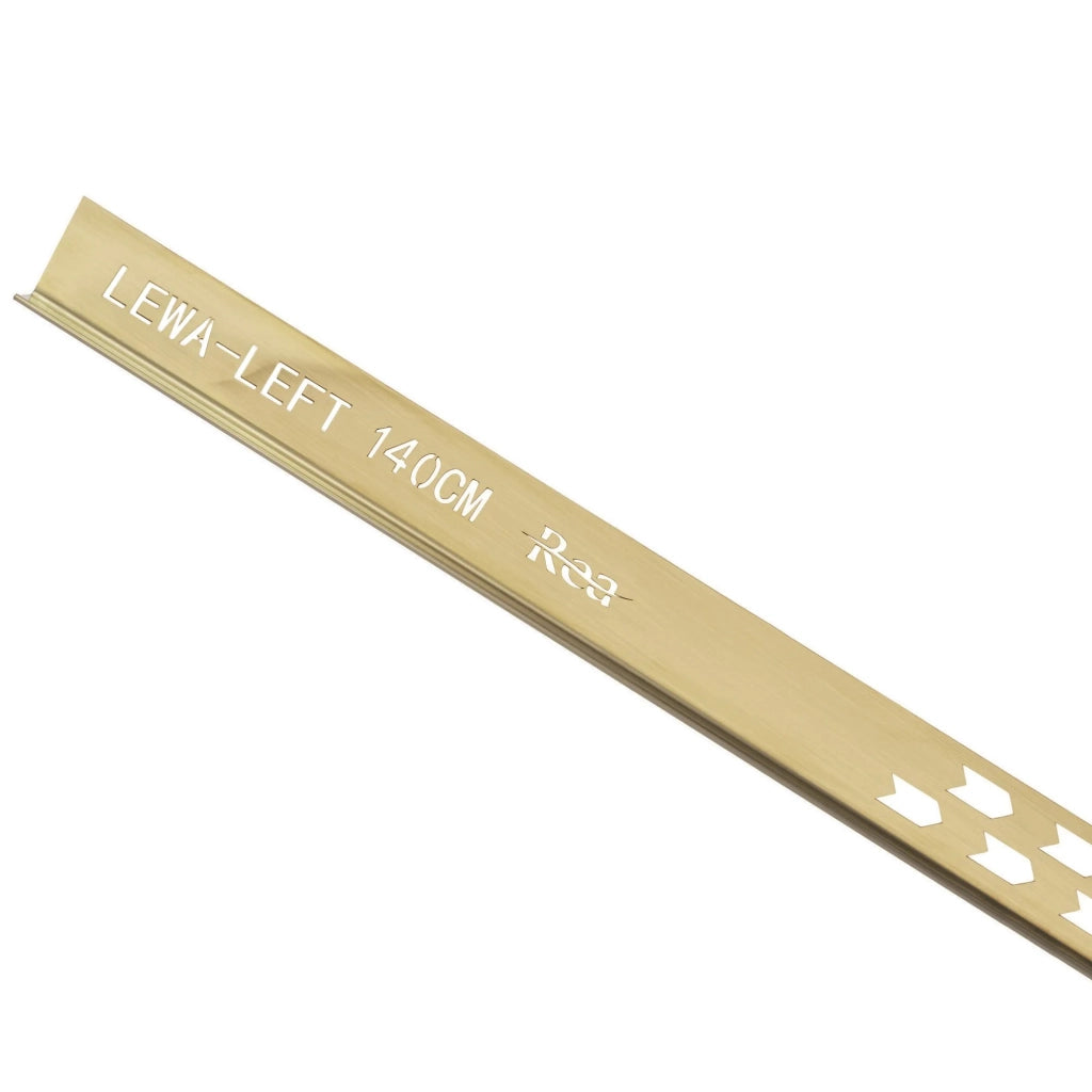 Profilo Doccia Pendenzato 140cm Brush Gold sinistra