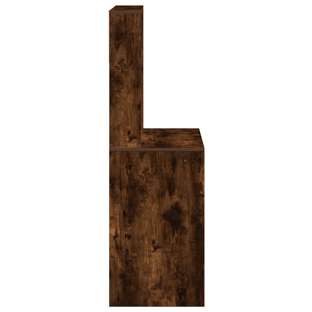 Scrivania Mensole Rovere Fumo 100x45x140 cm Legno Multistrato 860440