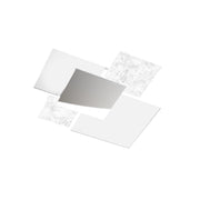 Lampada da soffitto moderna 1088/70-FA Vetri Bianchi e Foglia Argento 4xE27
