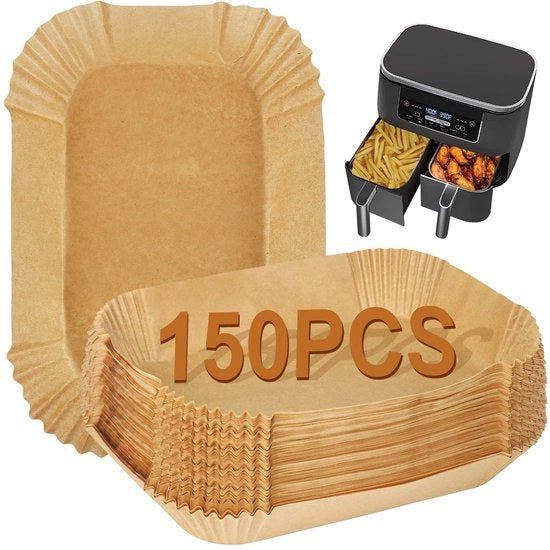 Cartucce di carta per forno aeree, 150 pezzi Accessori per forno aereo per modelli Dual Zone 7,6L AF300EU/ AF200EU/ Dual Zone 9,5L AF400EU/ AF400EUCP/ Double Stack xl SL400EU/ SL400EUCP