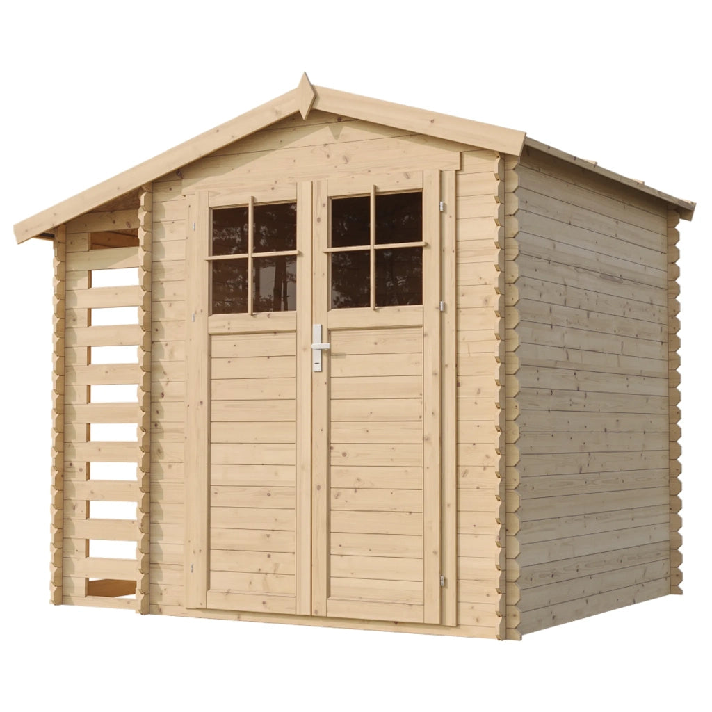 Casetta da Giardino in Legno con Legnaia -  3,53 m2 + 0,97 m2 - TIMBELA M386F+M386G