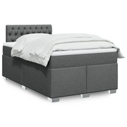 Giroletto a Molle con Materasso Grigio Scuro 120x200 cm Tessuto 3285863
