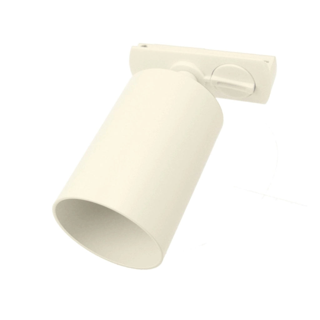 Porta Faretto da Binario Mono Fase, Attacco GU10 orientabile e ruotabile, Max 50W 220V, Bianco