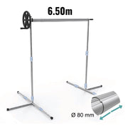 Rullo Avvolgitore Overtube Per Piscine Fuori Terra Fino A 6,50 M Di Larghezza, Tubo 80 Mm