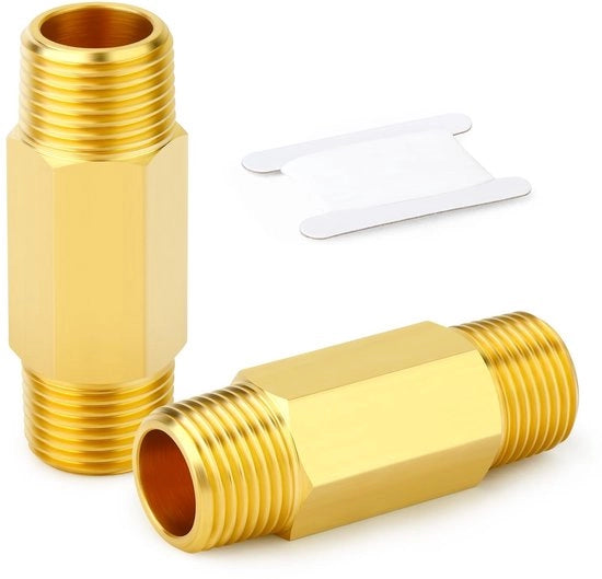 Attacco per tubi in alluminio - 2 pezzi - Alluminio - Estensione 60 mm - Resistente alla corrosione - Pressione di lavoro 2 MPa - Campo di temperatura -53 °C a 120 °C