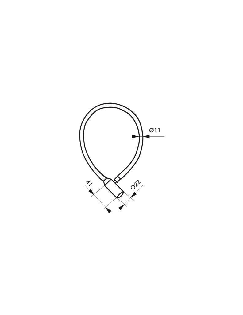Antifurto a cavo Ø 5 mm, lunghezza 0,50 m, 2 chiavi – THIRARD