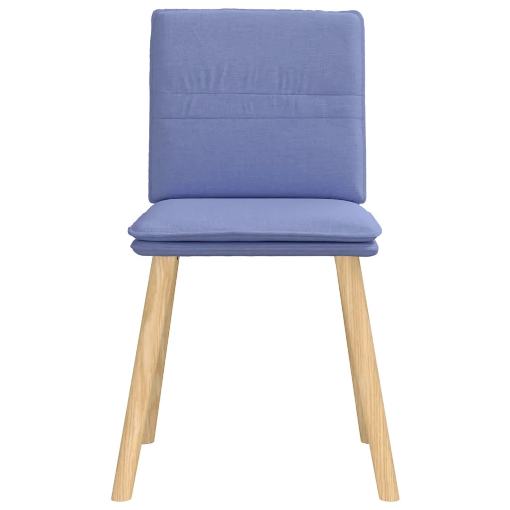 Sedie da Pranzo 4 pz Blu Jeans in Tessuto