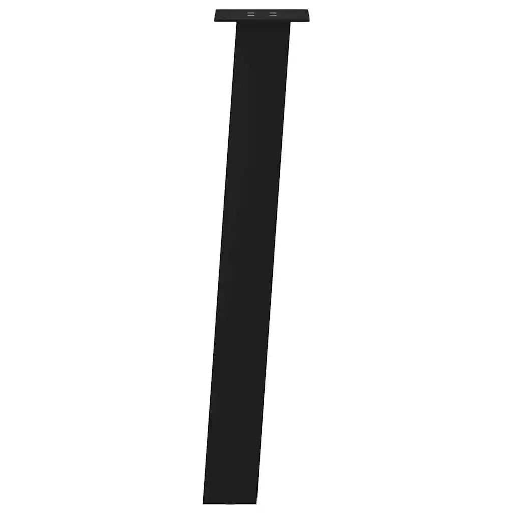 Gambe per tavolo consolle 4 pz nere 72 cm in acciaio 4012504