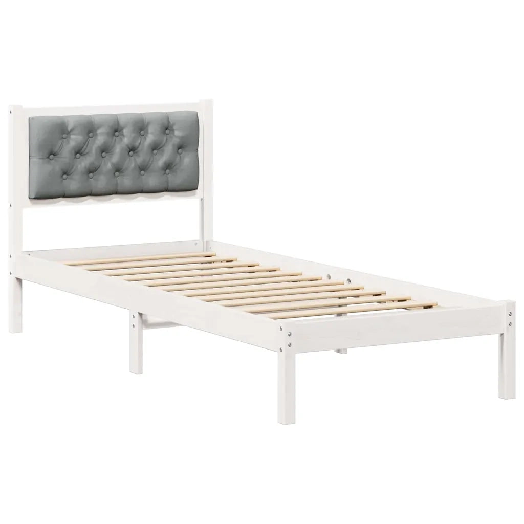 Struttura del letto Grigio chiaro 75 x 190 cm Pino massello