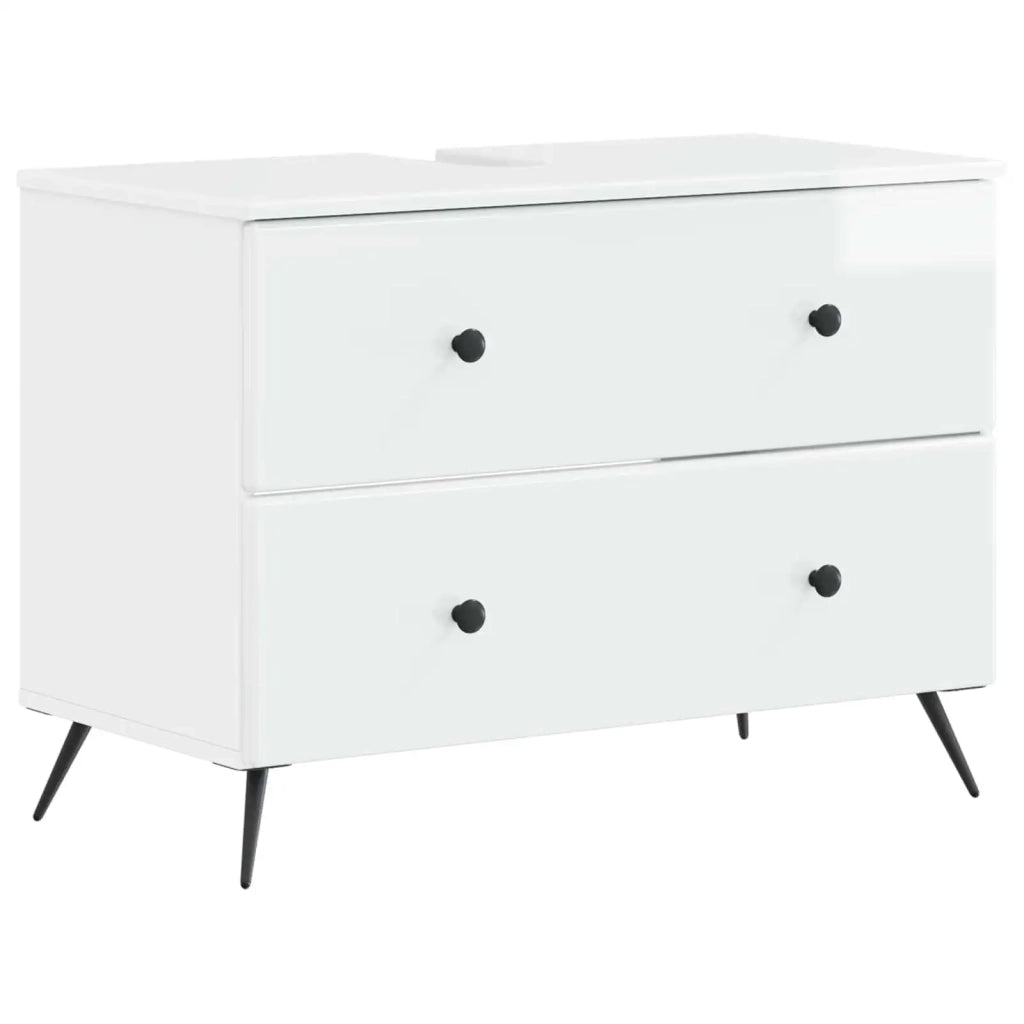 Set di armadietti da bagno in 3 pezzi BREDA Bianco Lucido 3417805