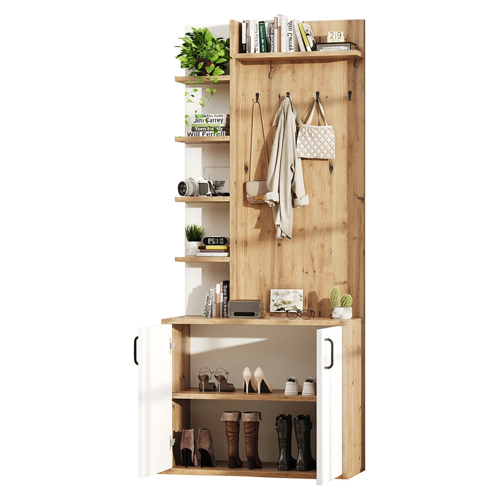 Appendiabiti - Xylo - 5 livelli scarpe 75x33x180cm legno