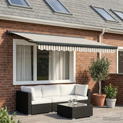 Tenda retrattile Grigio chiaro e bianco 300 x 250 cm 3425892