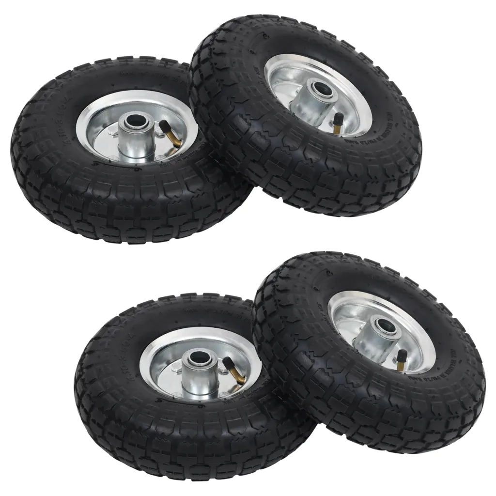 Ruote Carrello a Mano 2 pz in Gomma 4.10/3.50-4 (260x83)cod mxl 127988
