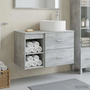 Set di mobili per il bagno 2 pcs Grigio Cemento 3403931