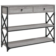 Tavolo Consolle | Tavolo d'Ingresso Grigio Sonoma 100x28x75 cm in Legno Multistrato