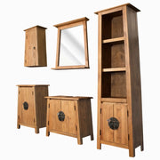 Set da Bagno 5 pz in Legno Massello di Pino di Recupero