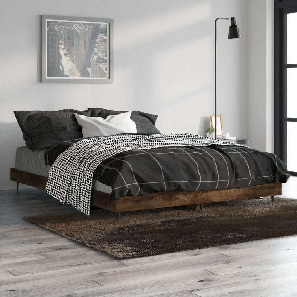 Giroletto senza Materasso Rovere Fumo 140x190 cm in Truciolato 832282