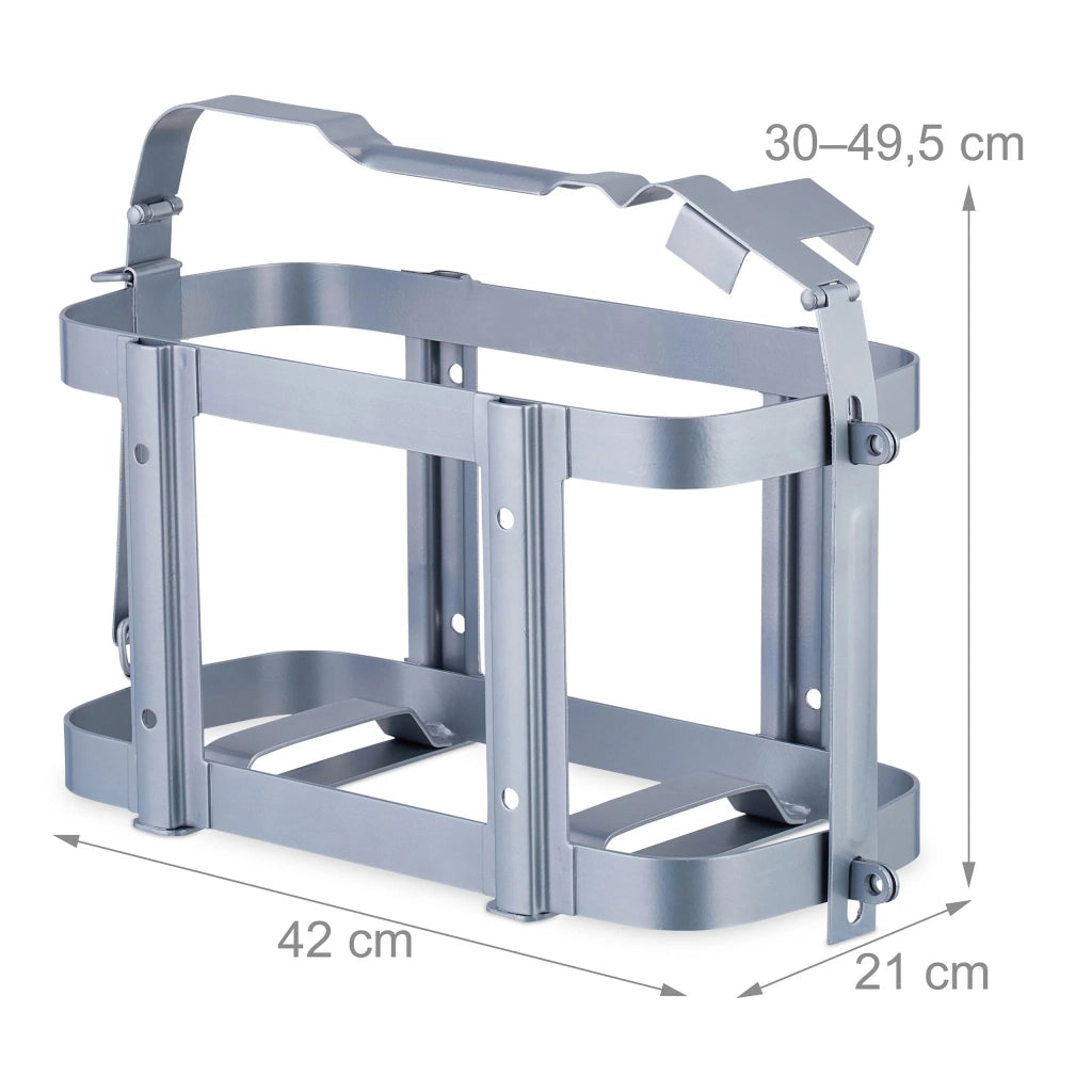 Porta tanica lucchettabile supporto pratico fissaggio stabile veicolo trasporto sicuro 40 x 30 x 15 cm in ferro nero 13_0014499