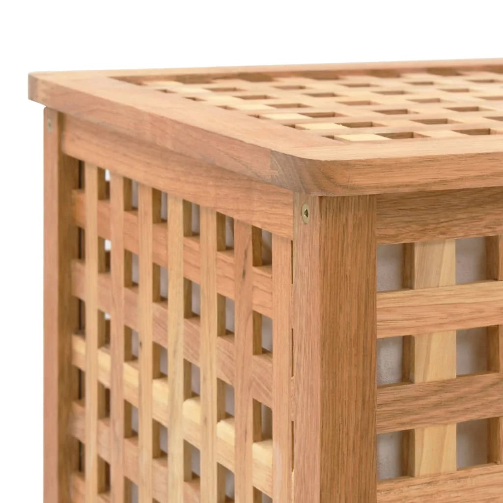 Cassapanca portabiancheria 77,5 x 37,5 x 46,5 cm legno massello di noce 02_0006165