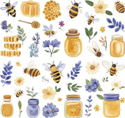 Stickers per raccoglitore di miele per api, lampade per muro animali, adesivi per raccoglitore di miele acqua resistente giallo per uso domestico, decorazioni estive e festive.