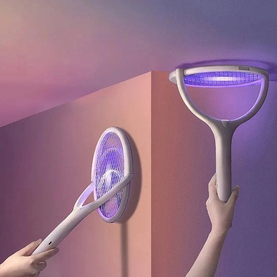 Muggi killer elettrico a luce UV anti-mosche - lampada a UV 365nm - schermo a 90 gradi girevole per uccidere zanzare e insetti