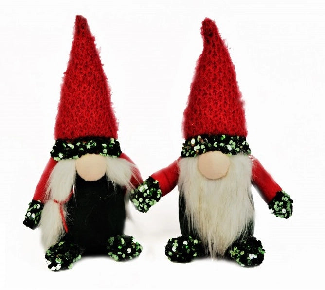 Gnomo Decorazione Natalizia Natale in Stoffa Medio 43 cm 2 Modelli