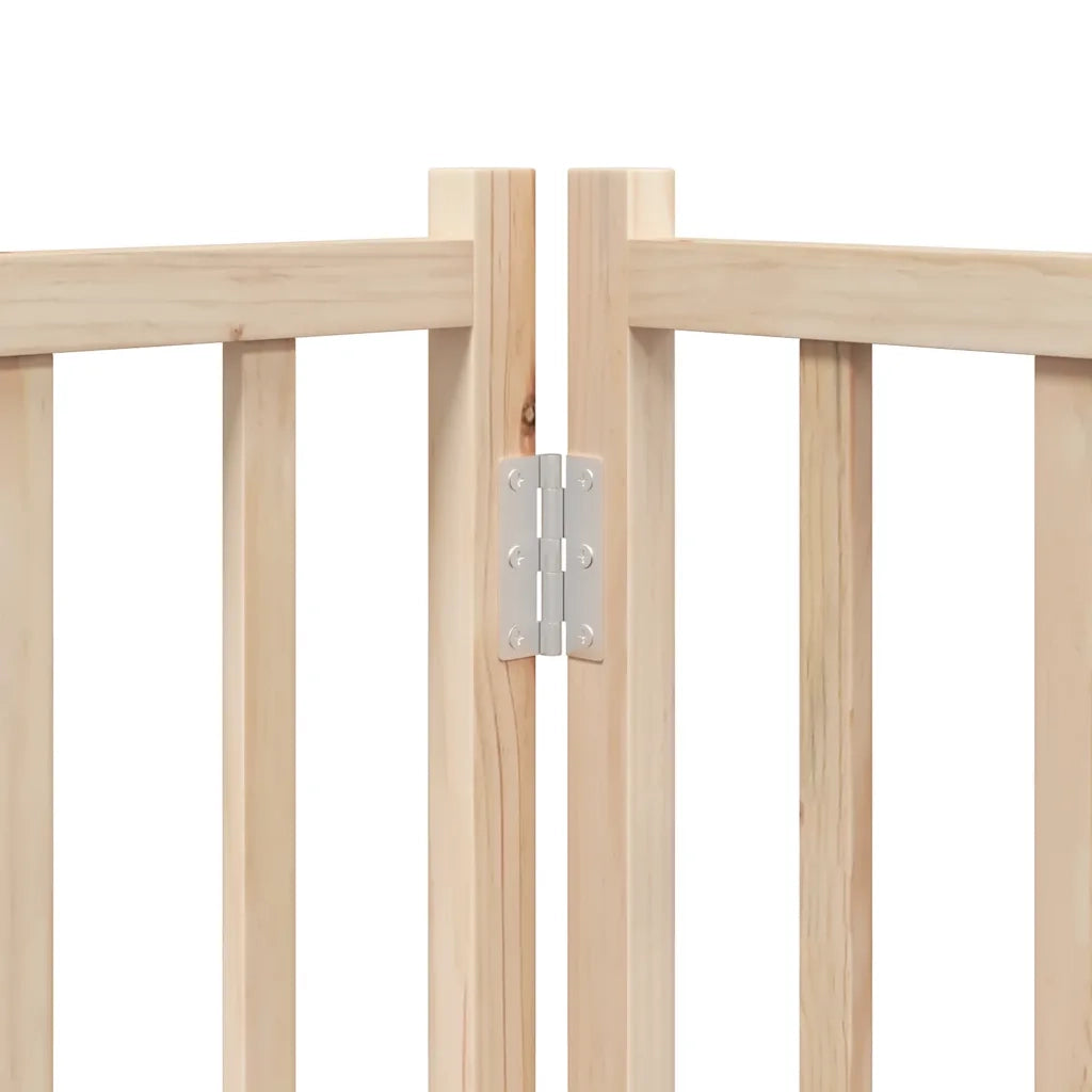 Cancello per Cani Porta Pieghevole 8 Pannelli 640 cm in Pioppo CFW2073353