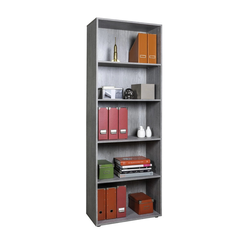 LIBRERIA 4 RIPIANI CM. 69X35X200H CEMENTO- 1,0 pz