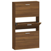 Scarpiera | Mobile per scarpe Rovere Marrone 59x17x108 cm in Legno Multistrato