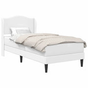 Letto singolo | Letto per adulti | Struttura del letto con testiera Bianco 80 x 200 cm Similpelle
