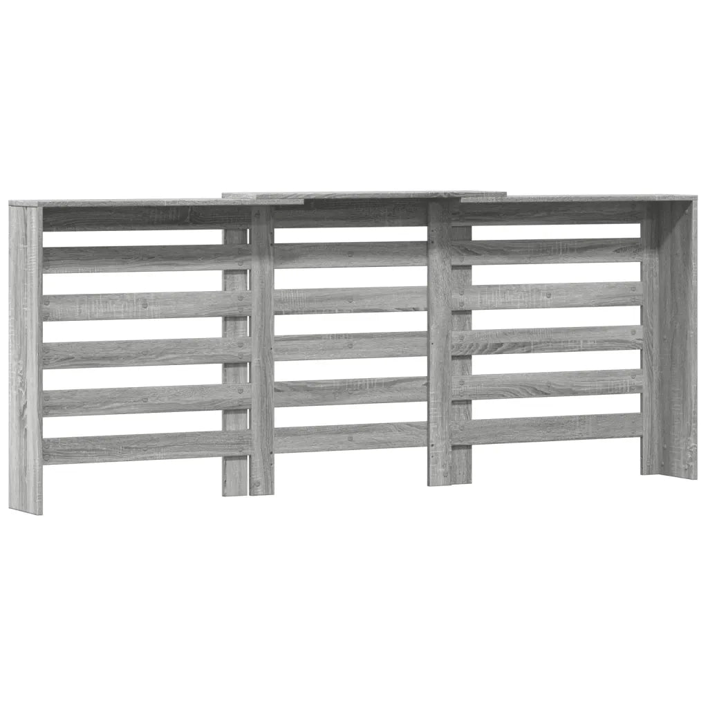 vidaXL Copertura Termosifone Grigio Sonoma 205x21,5x83,5cm Multistrato