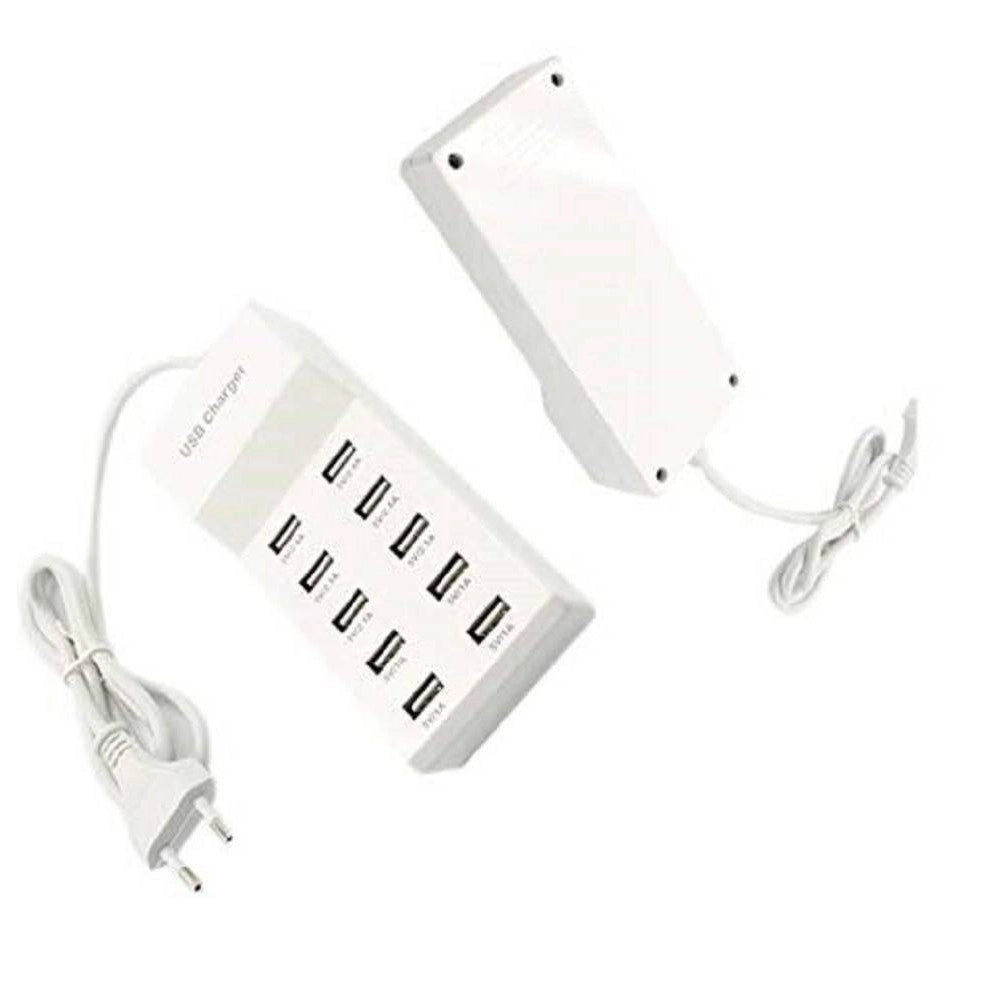 Trade Shop - Multipresa Caricatore Rapido 50 Watt A 10 Porte Usb Dc5v T-10a08 Per Smartphone -
