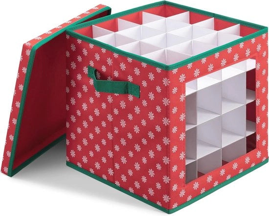 Cassa di Archiviazione Opaca per 64 Ornamenti Decorativi da Appendere