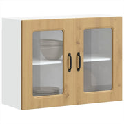 Pensile da Cucina con Porta in Vetro Kalmar Rovere Artigianale 853616