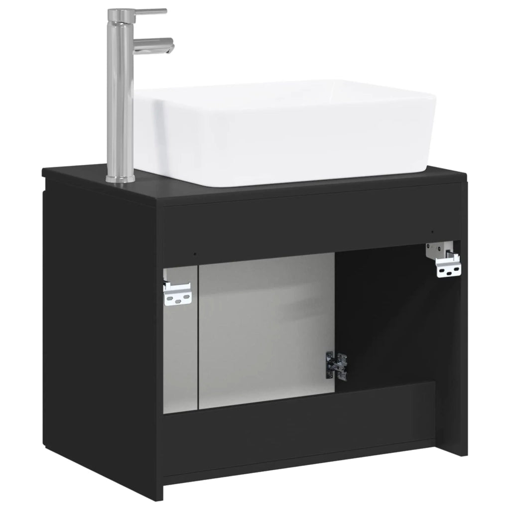 Set di mobili per il bagno Nero Legno ingegnerizzato 3404331
