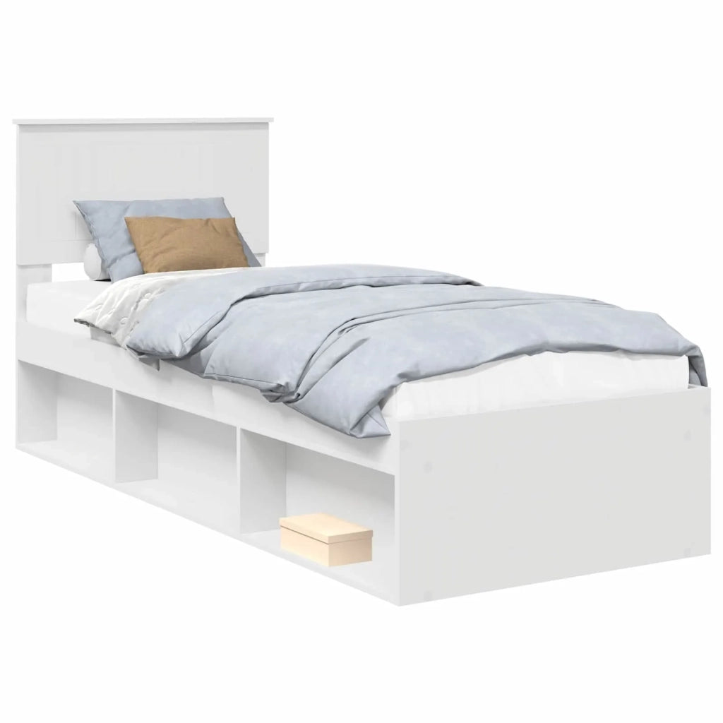 Struttura del letto Bianco 75 x 190 cm Pino massello