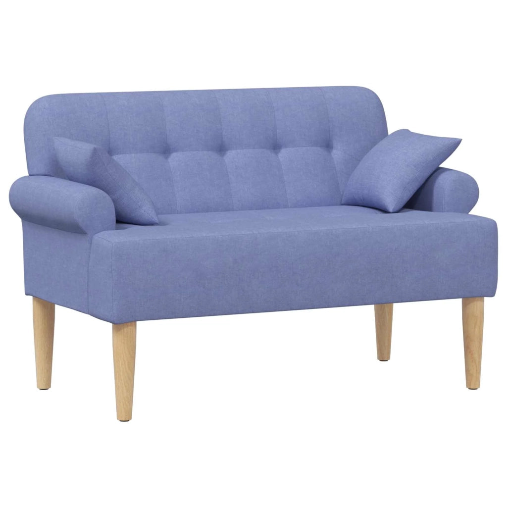 Loveseat con bottoni imbottiti Blu jeans 120 x 65 x 79 cm 42041821