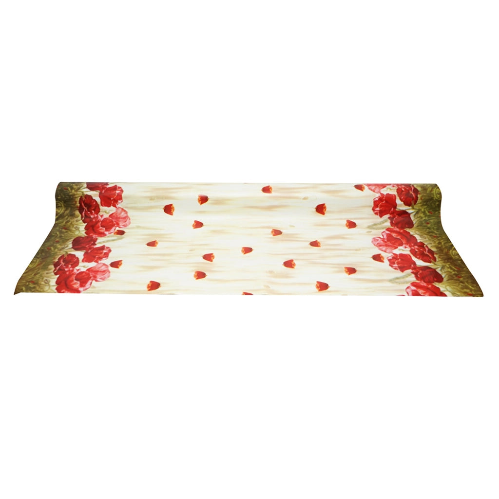 Rotolo tovaglia decorativa in PVC – modello floreale papaveri Materiale: PVC con supporto tessile (45 g/m²)  Dimensioni rotolo: 1,37 × 20 m Breckner Germany