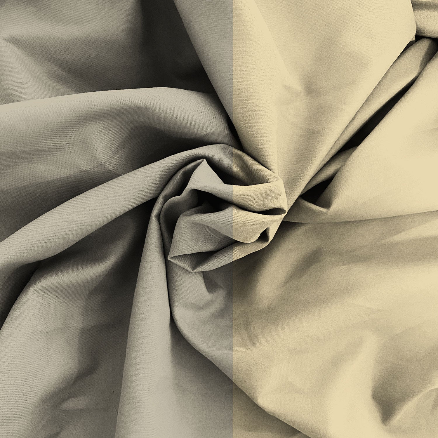 Copripiumino Matrimoniale con Sacco e Federe in Tinta Unita Double Face Linea Vera Tortora e Panna