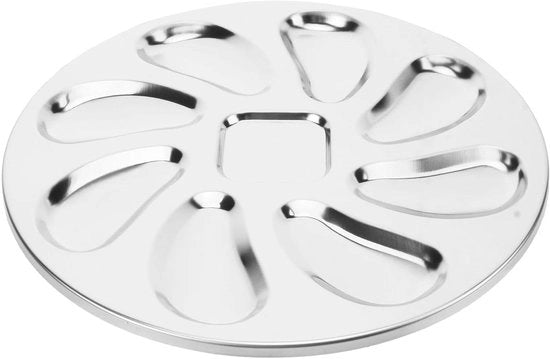Tavolo da Cibo in Acciaio Inox per Ostriche e Polpette - Set di Piastre per Ostriche con Smalto Antiscivolo