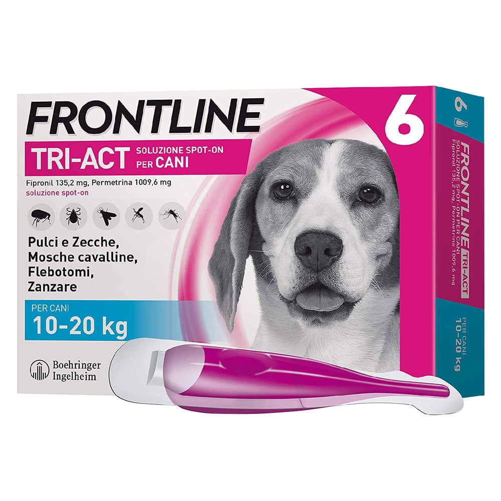 ANTIPARASSITARIO 'FRONTLINE TRI-ACT' cani 10/20 kg - 6 pipette ml 2  - FRONTLINE