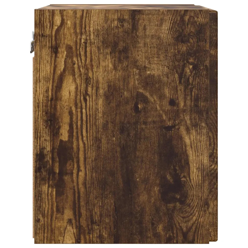 Mobile TV da parete 2 pz-Set di 2 Mobile TV a Muro-Credenza TV Rovere fum¨¦ 30 x 31 x 40 cm