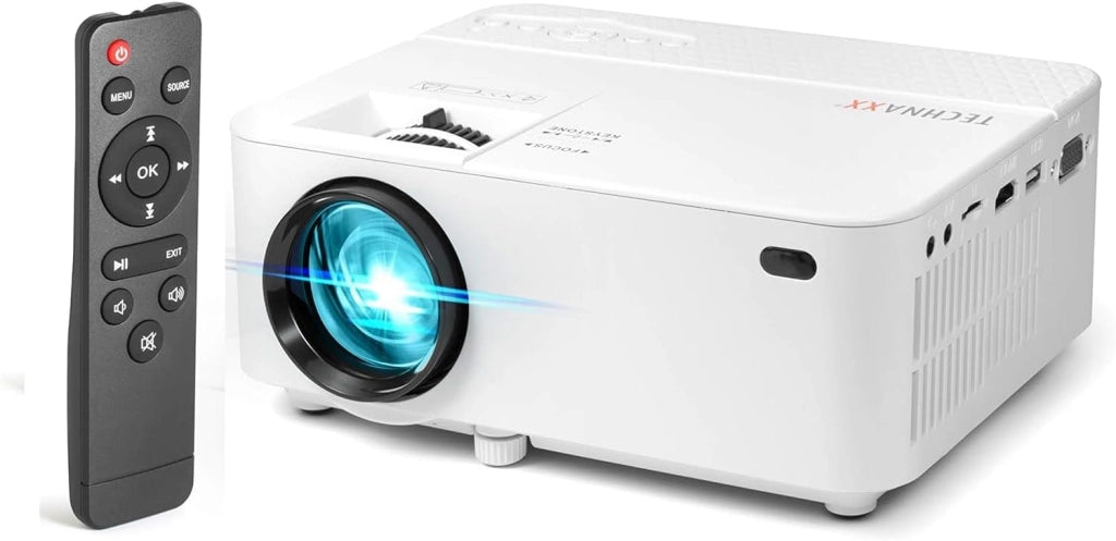 Mini-LED HD Proiettore – Videoproiettore Portatile con Risoluzione HD 720P, Schermo 176", LED 40.000h, HDMI/USB/VGA/AV/microSD – Ideale per Home Cinema, Giochi e Presentazioni - TX-127