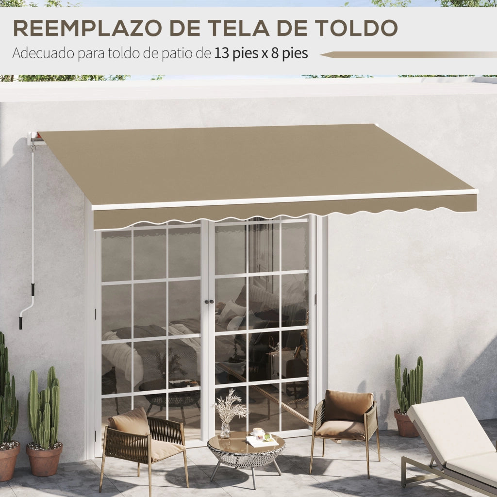 Toldo da giardino ¨C zephmum ¨C Beige 382x240 cm impermeabile UV
