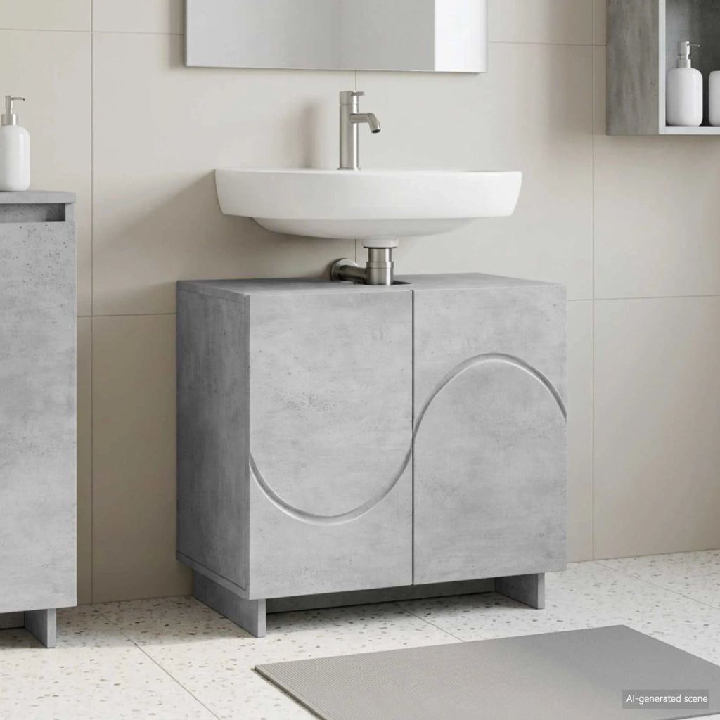 Mobile da bagno Grigio Cemento 60 x 41 x 58 cm 8011615