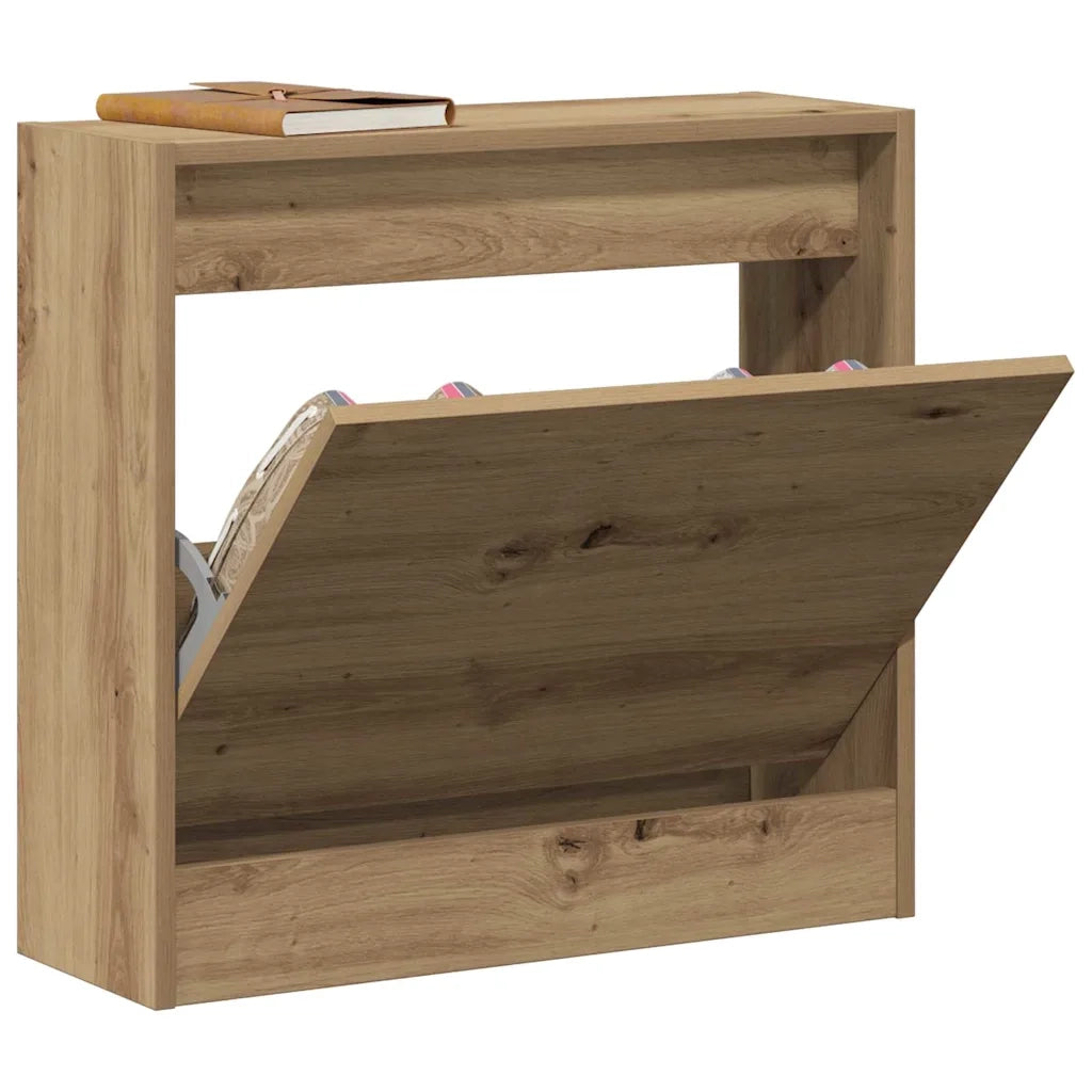 Mobile per scarpe con porta-Scarpiera Rovere artigianale 60 x 21 x 57 cm