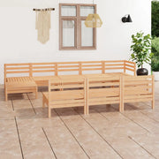 Set Divani da Giardino 10 pz in Legno Massello di Pino cod mxl 40267
