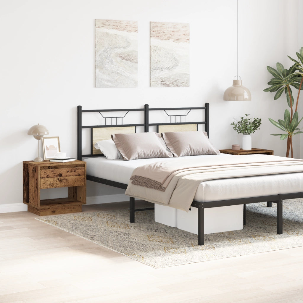 Comodino  2 pz Legno Vecchio 45x34x45 cm Legno Ingegnerizzato